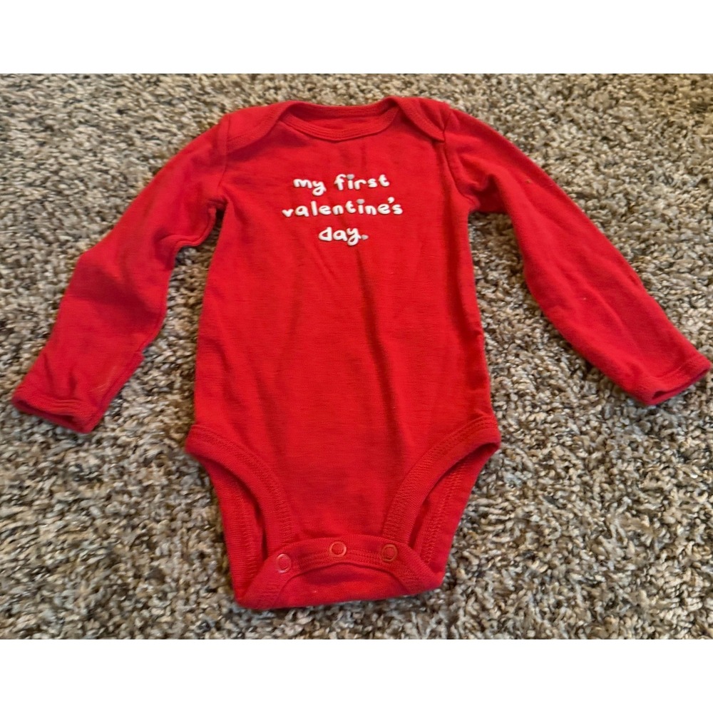 Just One You-Unisex Long Sleeve 1st Valentines Day Bodysuit 3 Months